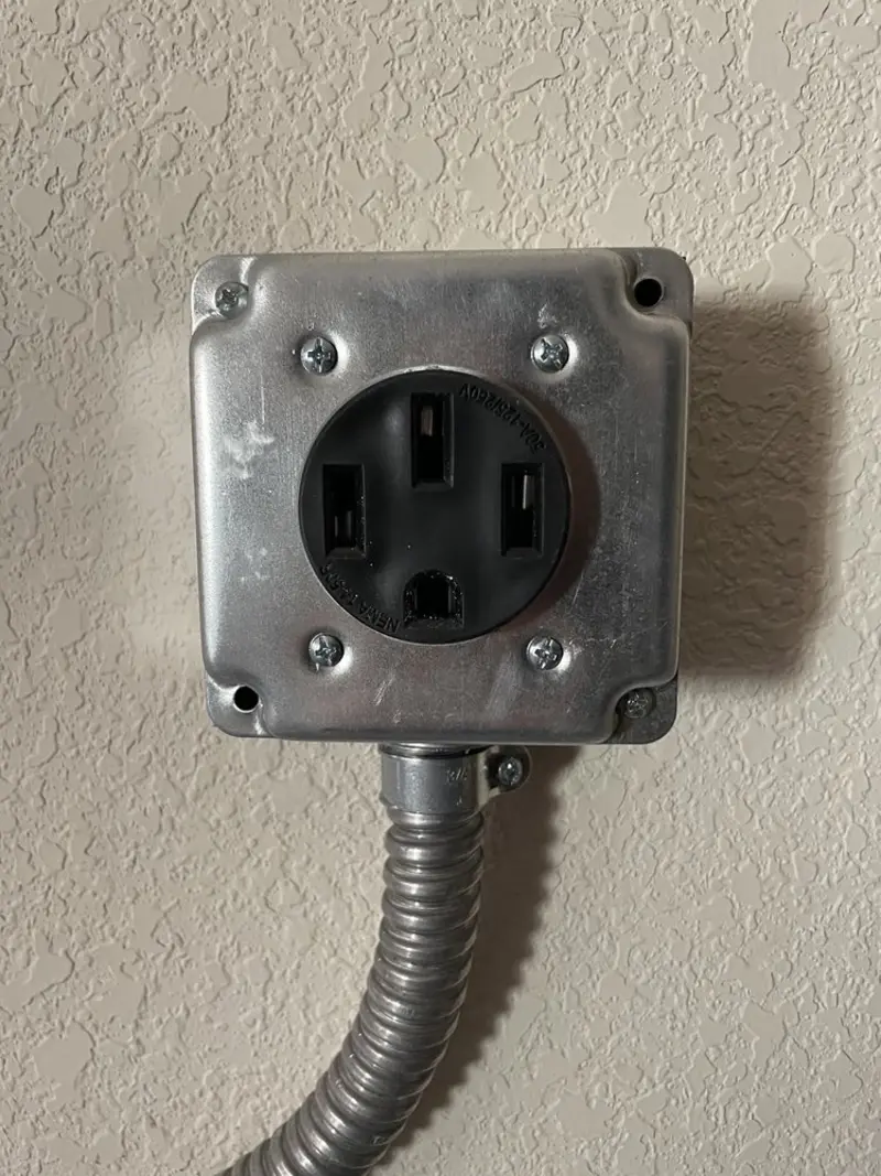 NEMA 14-50 outlet installed for Electrical Panel Upgrade in Springfield